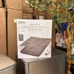 Ultra wide microplush heating pad