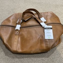 Leather carry-on bag