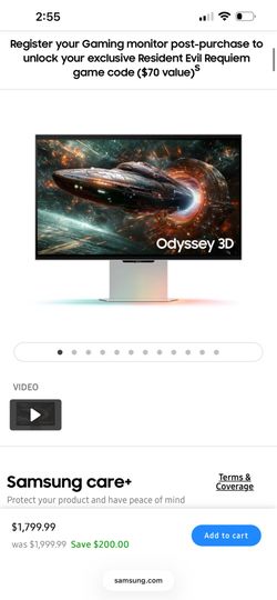 27" Odyssey 3D G90XF 4K 165Hz Gaming Monitor