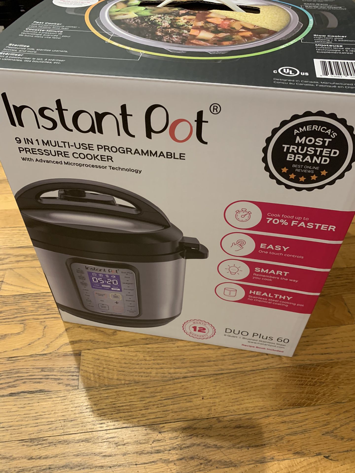 Instant Pot Duo Plus 60. 6 quart 9 in 1 Multi Cooker Pressure Cooker Instantpot