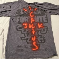Cactus Jack X Fortnite Grey Long Sleeve Medium 