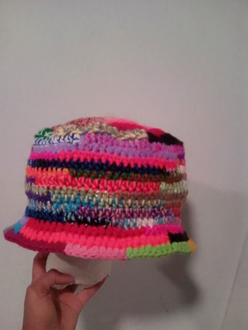 Scrap Yarn Bucket Hat