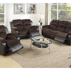 Brown Motion Sofa Set