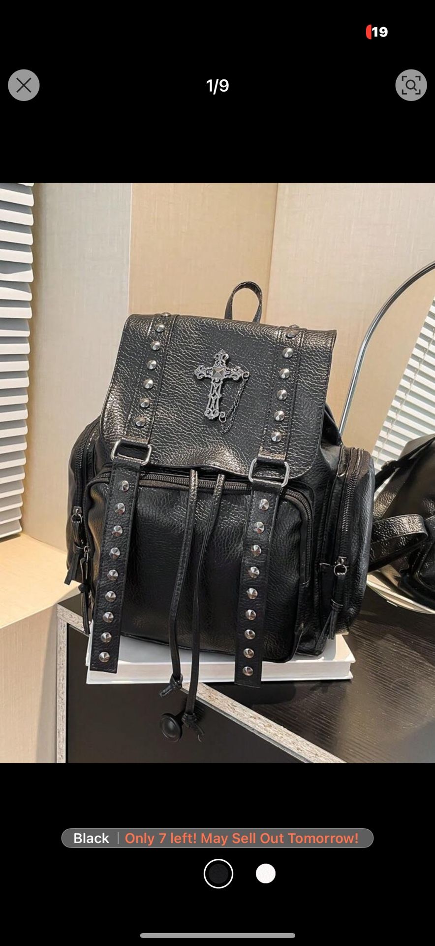 *BEST OFFER* Leather Cross Y2K Backpack