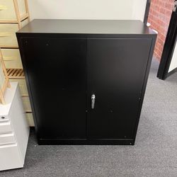 Metal Storage Cabinet, 42" Locking Metal Cabinet with 2 Adjustable Shelves, 2 Doors and Lock for Storage Office, Garage, Home, Classroom, Shop, Pantry