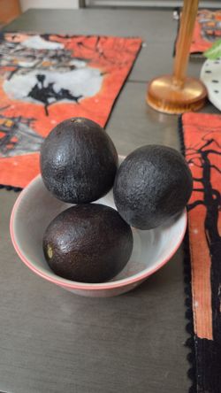 Soft round avocados