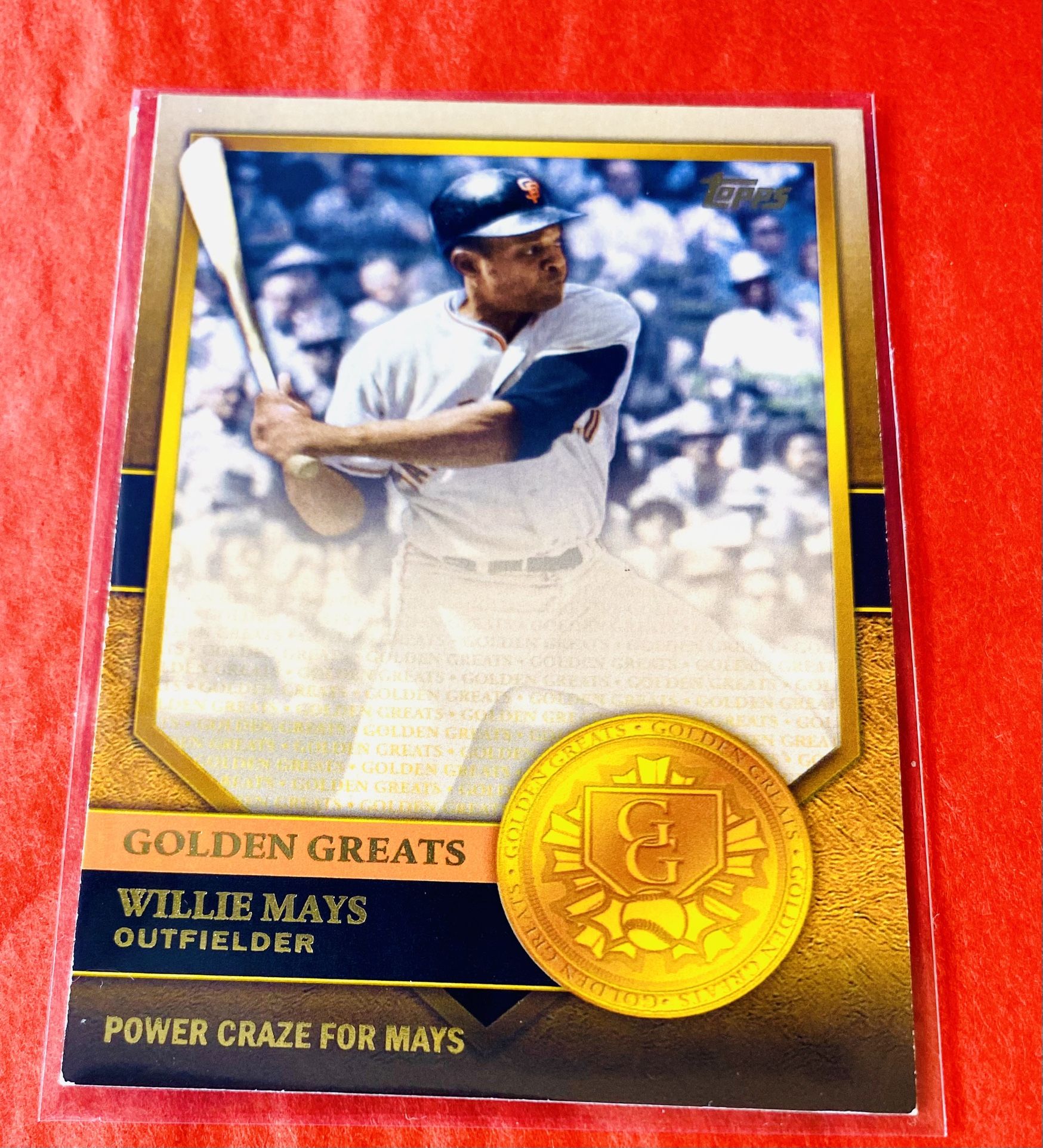 Willie Mays 2012 Topps Golden Greats “Power Craze for Mays” Card
