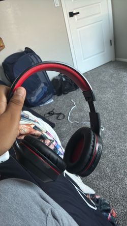 Black and Red Over-Ear Headphones