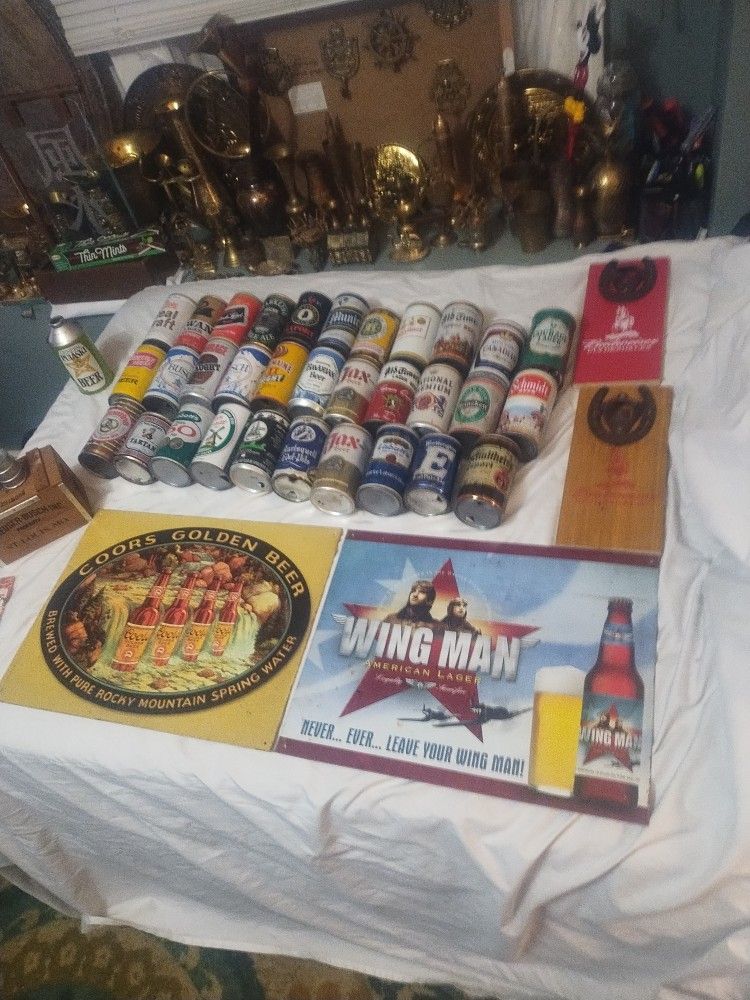 Beer Signs Opener Container Budweiser Paper Box Pulaski Beer Cac Misc Old Beer Cans 2 Budweiser Bottle Openers