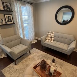 Couch and Chair Set - Virtually Brand New 