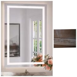 KeonJinn
24 in. W x 36 in. H Rectangular Frameless LED Lighted Bathroom Vanity Mirror with Light with Backlit and Anti-Fog