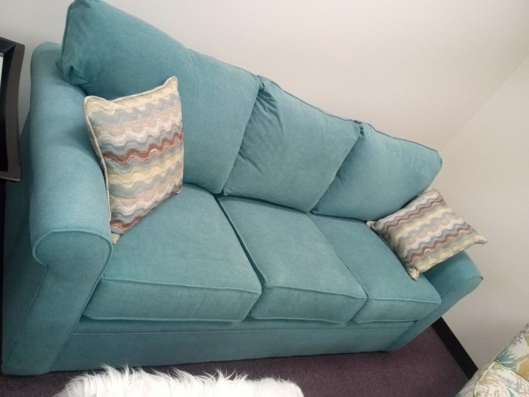 Blue Sleeper Sofa Pullout