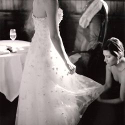 Wedding Dress- Monique Lhuillier Size 2 Custom Beaded Gown 