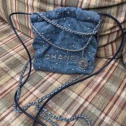 Adorable Denim Embellished Bag