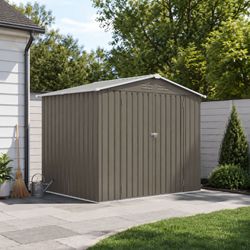 8*6 FTOutdoor Metal Storage Shed, Galvanized Steel Panel Tool House with Lockable Double Door & Built-in Vents for Backyard Garden Equipment Storage O