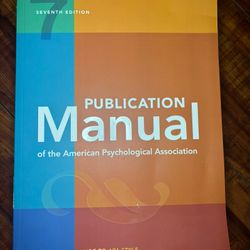 APA MANUAL 7th Edition