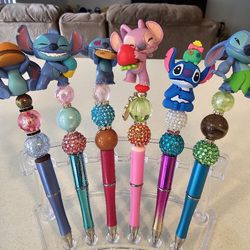 Stitch Beaded Pens Set Of 6