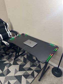 Gaming Desk with Led RGB Lights