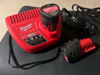 Milwaukee charger & batteries.