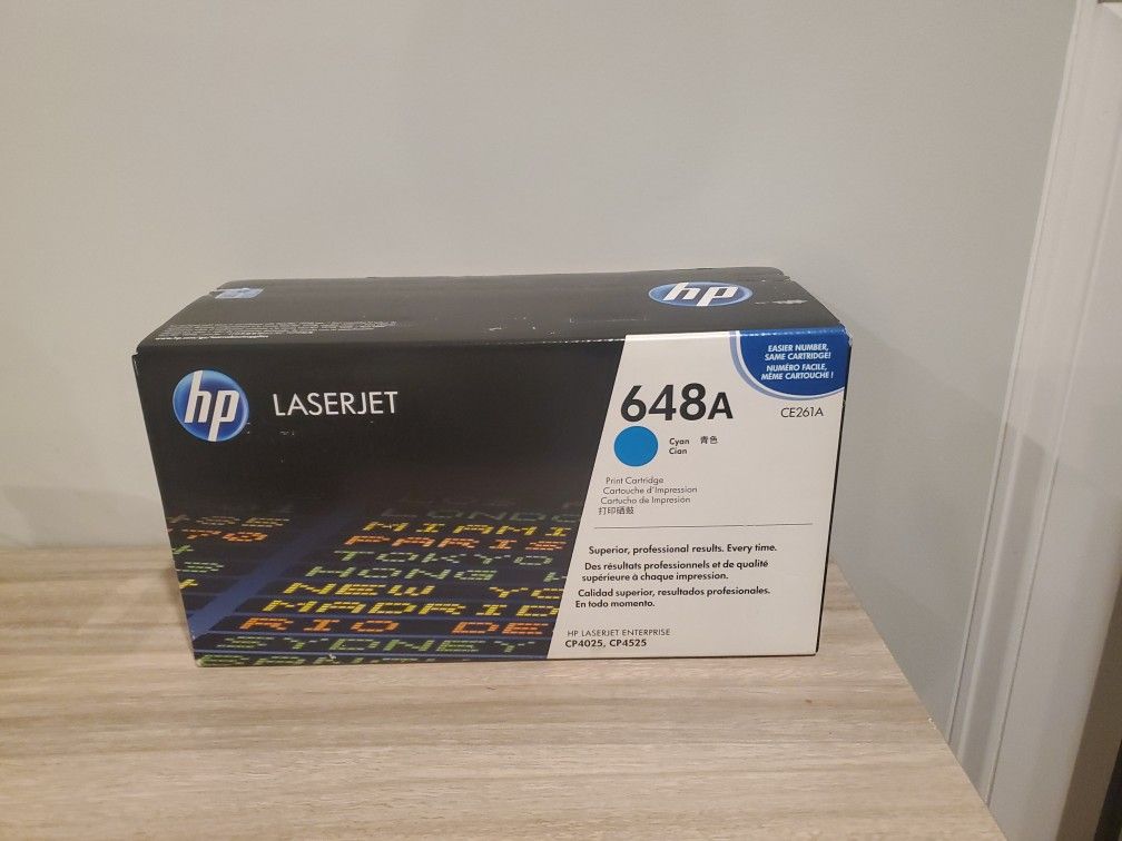 Hp Laserjet Cartridge 648A Cyan CE261A