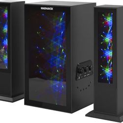 Magnavox MHT990 2.1 Home Entertainment System w/Bluetooth Wireless Technology & Color Changing Lights | AUX Port | Subwoofer w/2 Speakers (BRAND NEW).