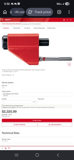 Hilti TE-S PD 22 rod driver system.