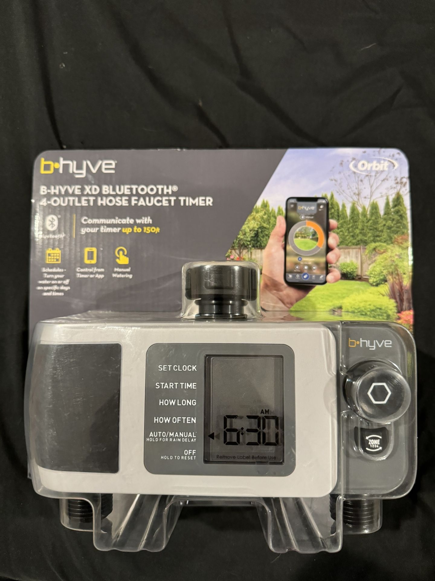 B-hyve XD Bluetooth 4-Outlet Hose Watering Timer Sprinkler Timer