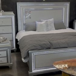 Brand New Elegant Galea 4pc Queen Size Bedroom Set