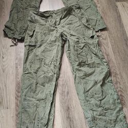 Vintage 80s Military Night Camouflage Desert Trouser Set Size Medium