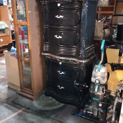Black Marble Top Nightstands
