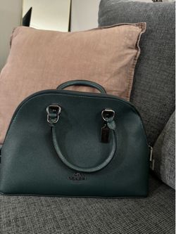 Coach Green Leather Satchel Handbag