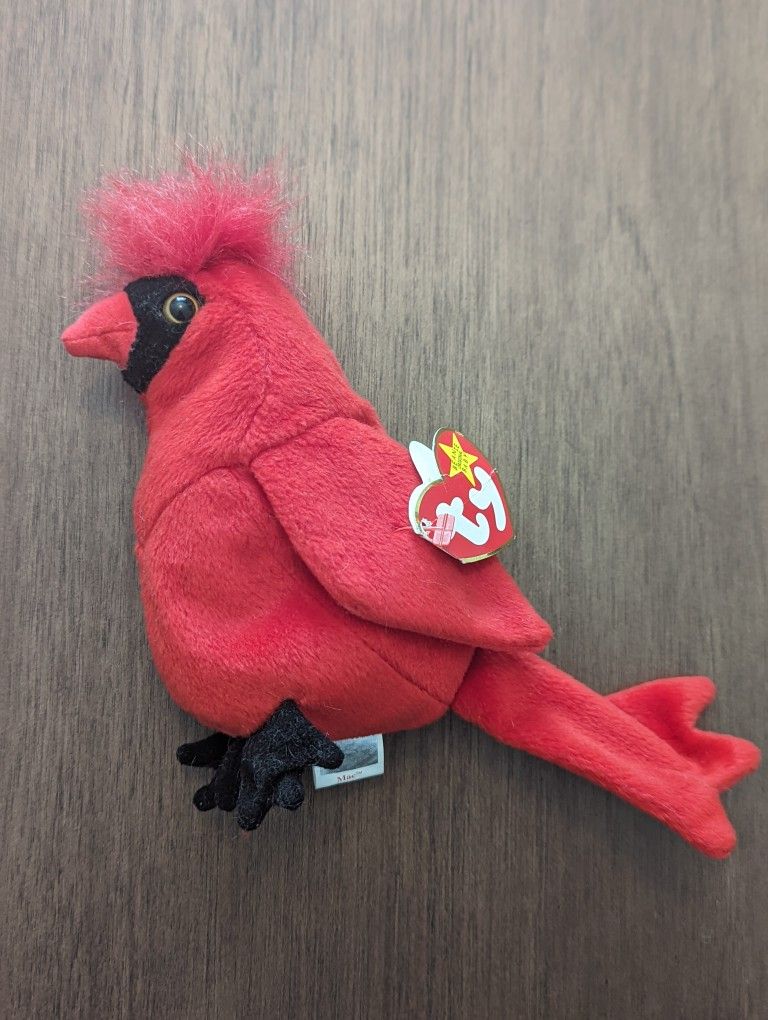 Ty Beanie Babies Mac The Cardinal - tag errors!