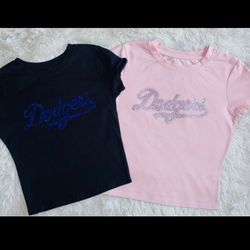 Rhinestone Dodger Crop Top  