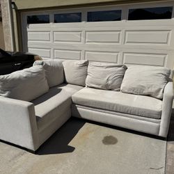 L-Shaped Couch - Neutral Fabric