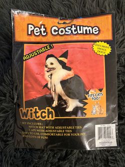 "Happy Halloween" Witch Pet Costume
