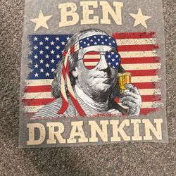 Ben  drinking 12 inch DTF transfer