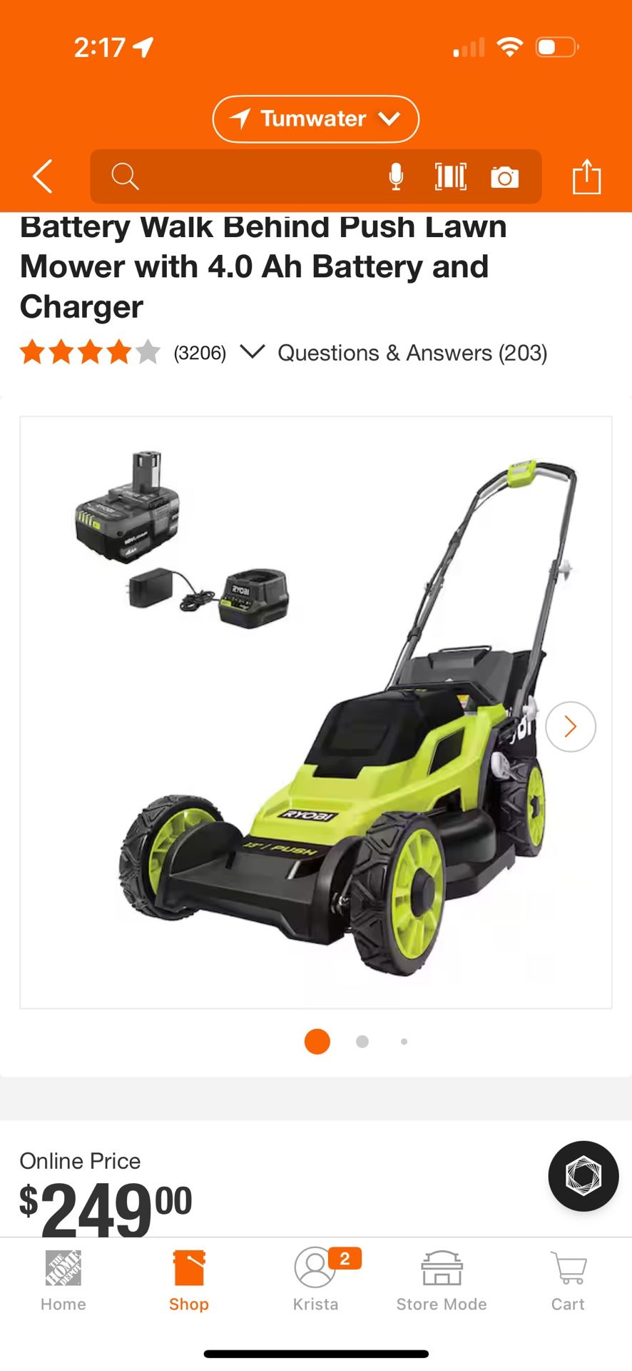Electric Push Lawn Mower