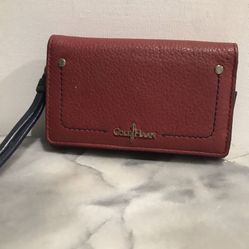 Cole Haan Red Leather Wrist Wallet