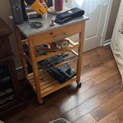 Wood Desk Cart