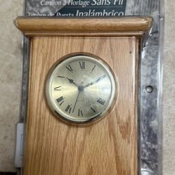 New Vintage Heath Zenith Wireless Chime Clock Doorbell SL-6280 Wood Tabletop