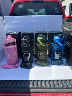 THE GYM KEG Water Bottle with Carrier - 74oz - Sweat-Proof