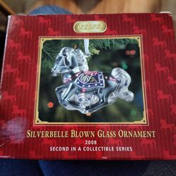 Breyer Silverbelle Blown Glass Ornament 