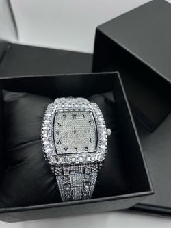 Iced Out Arabic Numeral Men’s Watch