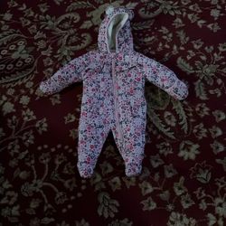 New  Girls Bearpaw Flower Snowsuit Size 6/9