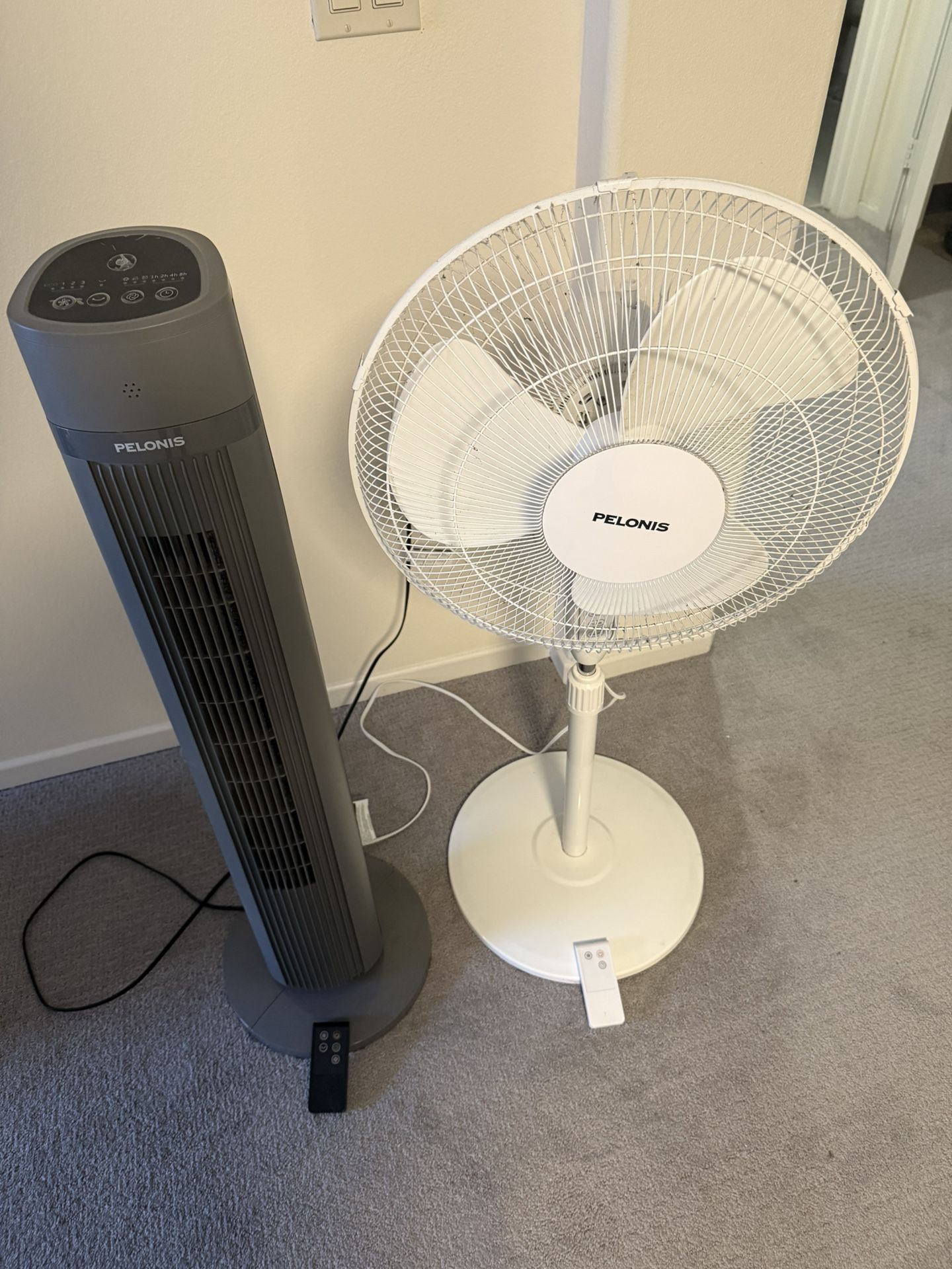 2 Fans With Remote Oscillating: $40 Or Best Offer