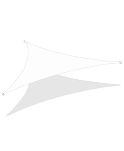 KHOMO GEAR Triangle Sun Shade Sail 22 x 22 x 22 Ft UV Block Fabric - White.