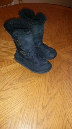 Cute little girls black boots