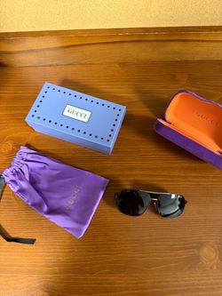 Gucci Aviator Sunglasses with Case and Box