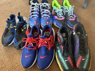 3 PAIRS Men's Nikes, Air Max 1 Parachute, Air Max 720, Nike E.D.G.E