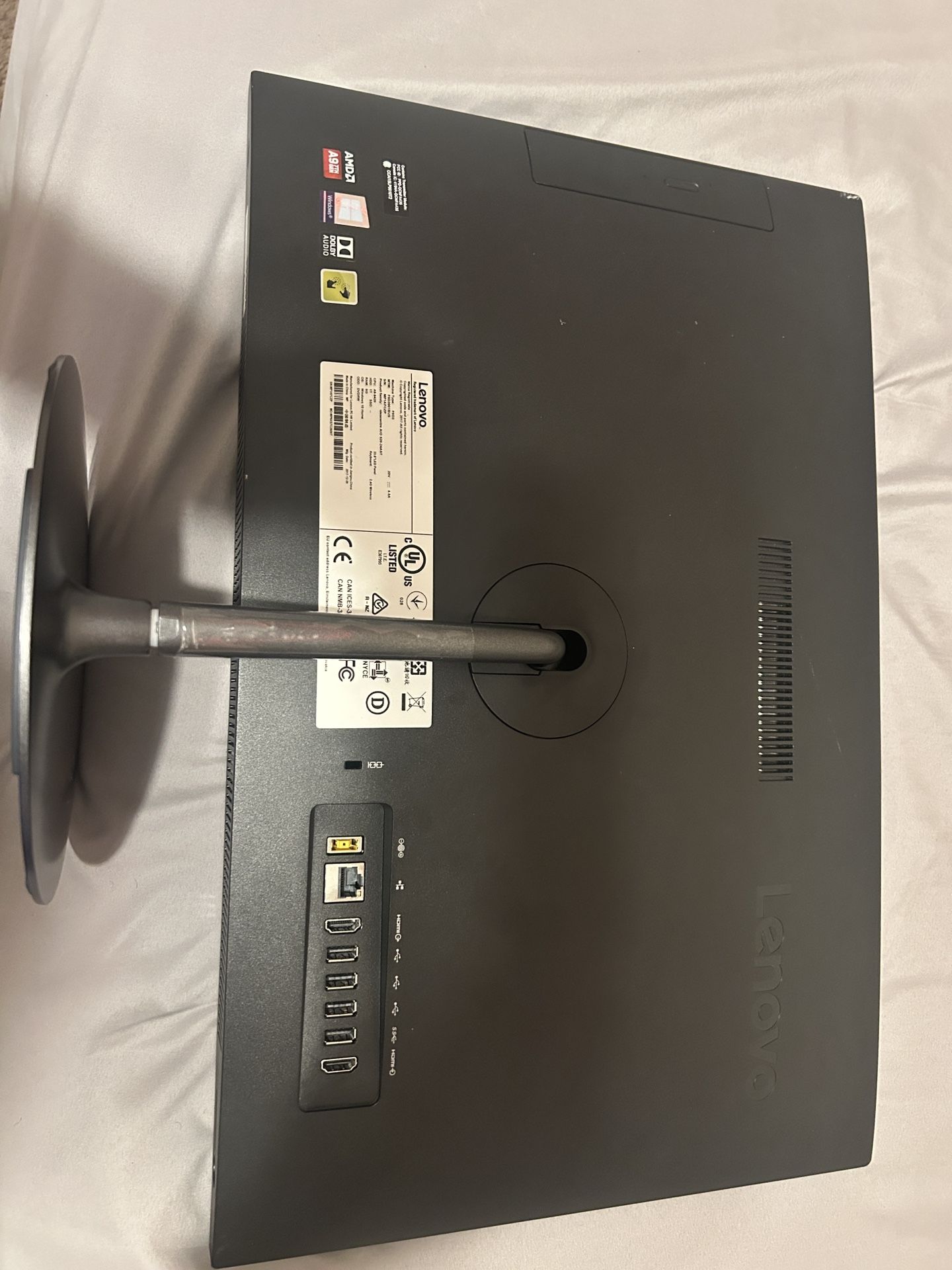 Lenovo IdeaCentre 22" FHD All-In-One Computer, A9-9420, 8GB RAM, 1TB HD, Windows 10, Black, F0DT001TUS